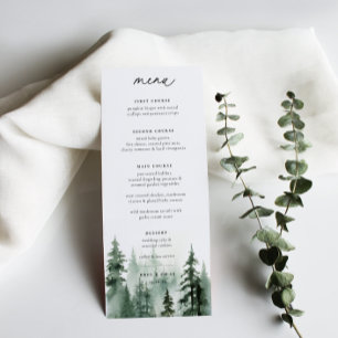 Menu Mariage Pins de Forêt Sauvage