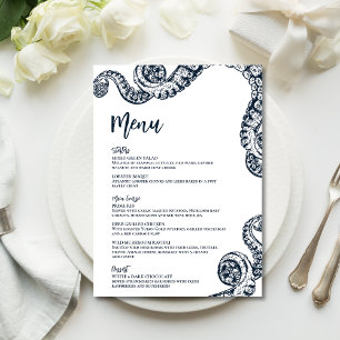 Menu Mariage plat de la Marine Octopus
