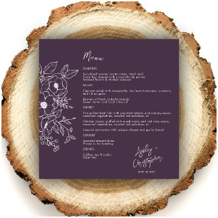 Menu Mariage pourpre de plante végétale végétale végéta