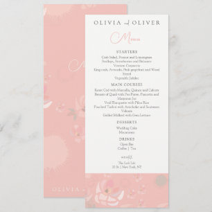 Menu Mariage Rose de thé doux