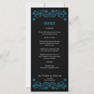 Menu Mariage Rose gothique