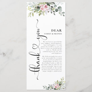 Menu Mariage Rose vert