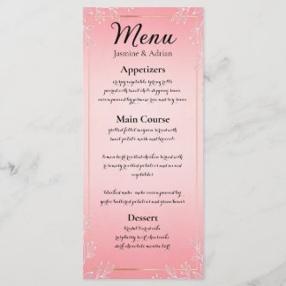 Menu Mariage Rouge à lèvres Bubblegum