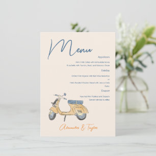 Menu Mariage Scooter italien