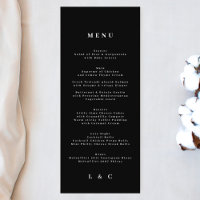 Mariage simple Monogramme noir blanc élégant