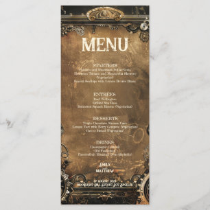 Menu Mariage Steampunk Noir Affair