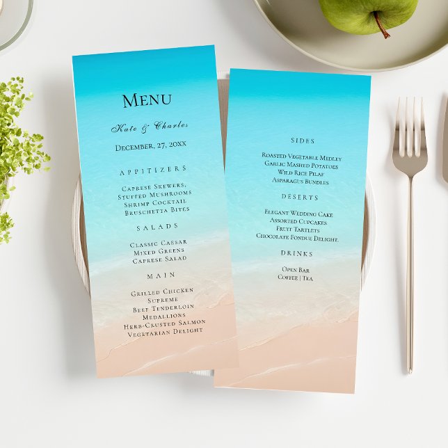 Menu mariage sur la plage (Créateur téléchargé)