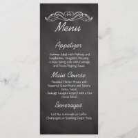 Menu Mariage Tableau de bord d'ardoise