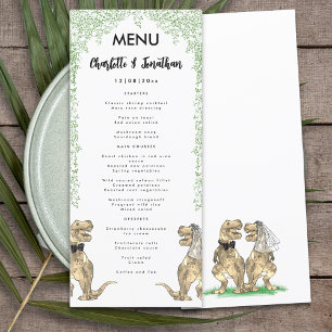 Menu Mariage Thème Dinosaur