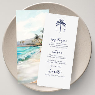 Menu Mariage tropical de sérénité au bord de la mer ave