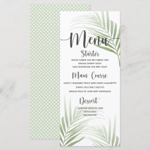 Menu Mariage Tropical Palm