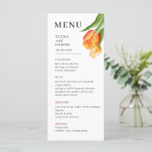 Mariage Tulipe Orange et Crème