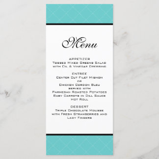 Menu Mariage Turquoise Tiffany