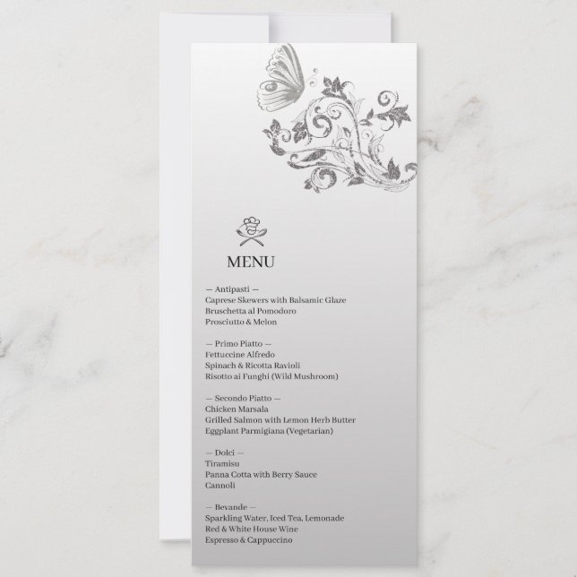 Menu mariage - Un goût d'amour (Devant)