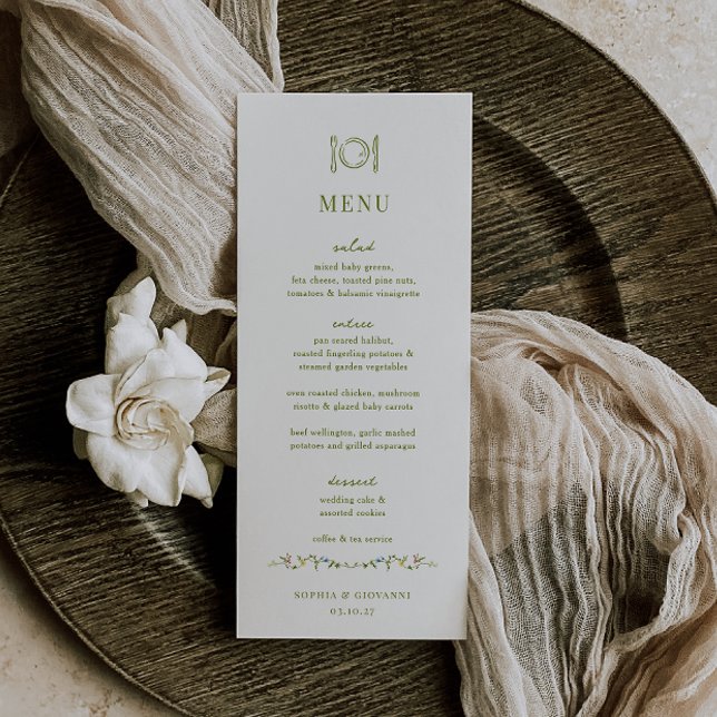 Menu MARIAGE vert VERONA MOSSE (Créateur téléchargé)