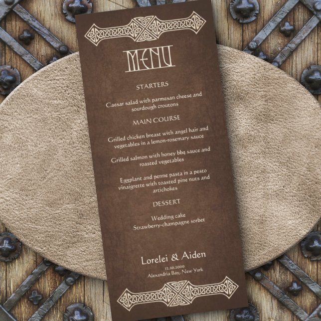 Menu Mariage Viking Celtic Gamer (Créateur téléchargé)