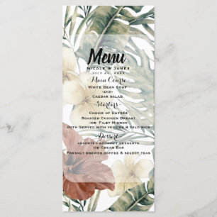 Menu Mariage Vintage de l'hibiscus à ananas