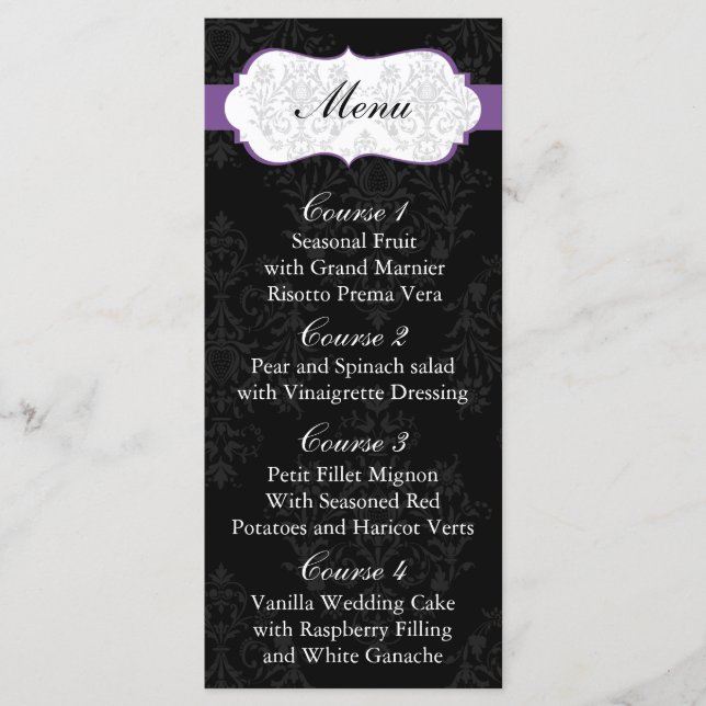 menu Mariage violet (Devant)