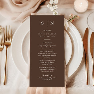 Menu Marron Neutre   Mariage Minimaliste et Chic