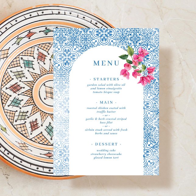 Menu Mediterranean tile pattern (Créateur téléchargé)