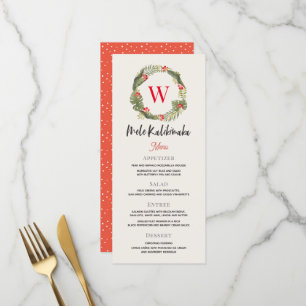 Menu Mele Kalikimaka Monogram