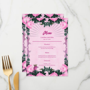 Menu Merveilleuse rose roses
