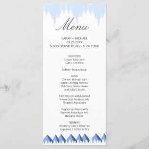 Menu Merveilleux Pays des Merveilles d'Hiver Flocons d