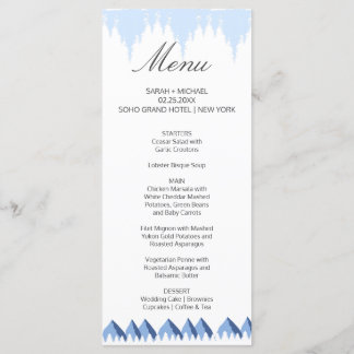 Menu Merveilleux Pays des Merveilles d'Hiver  Flocons d