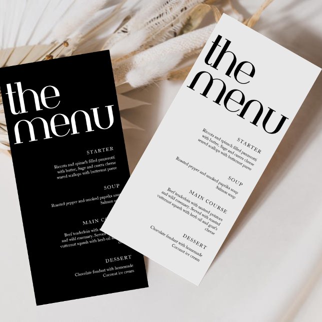 Menu Minimalist Modern Handwriting Wedding Dinner  (Créateur téléchargé)