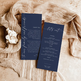 Menu Minimaliste + Note Merci   Mariage Napkin