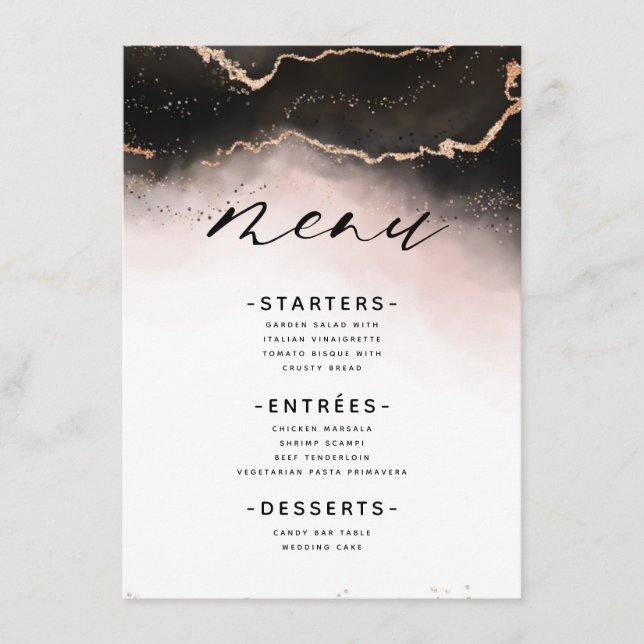 Menu Mist Ethereal Ombre Blush Rose Moody Diner (Devant)