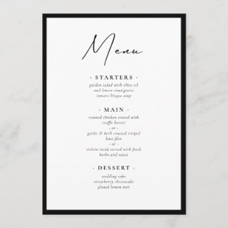 Menu Modern and Elegant Frame