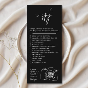 Menu Moderne minimaliste J'espionne mariage jeu Partage