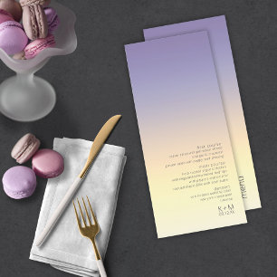 Menu Mood Gradient Mariage Indigo Sunset ID741