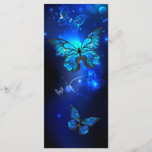 Menu Morpho Butterfly in the Dark Background