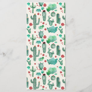 Menu motif cactus et ladybug - arrière - plan crème
