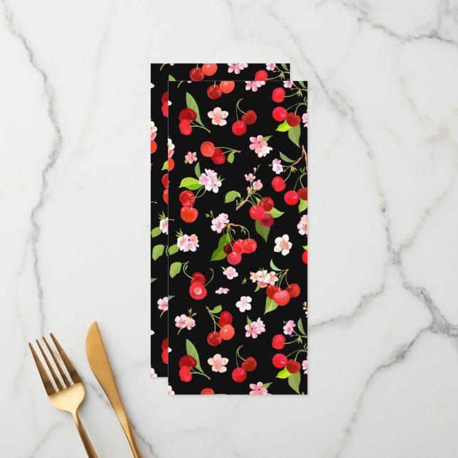 Menu Motif cerise 2 (Devant/Arrière en situation)