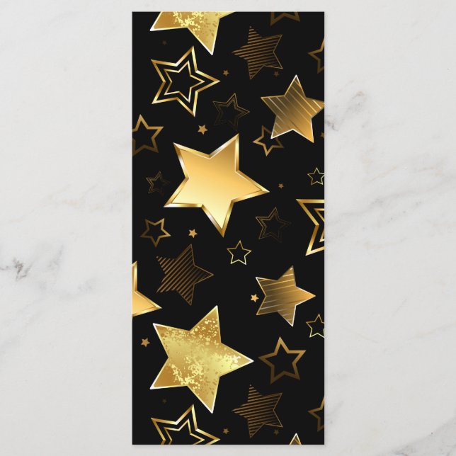 Menu Motif sans couture avec étoiles d'or (Devant)