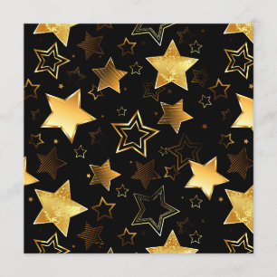 Menu Motif sans couture avec étoiles d'or