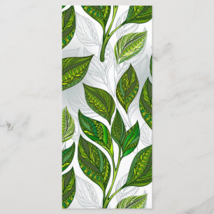 Menu Motif sans couture avec Feuilles de thé vert