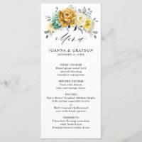 Mustard Jaune Floral Sage Vert Mariage moderne