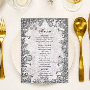 Menu Noël hiver Wonderland Magique Mariage