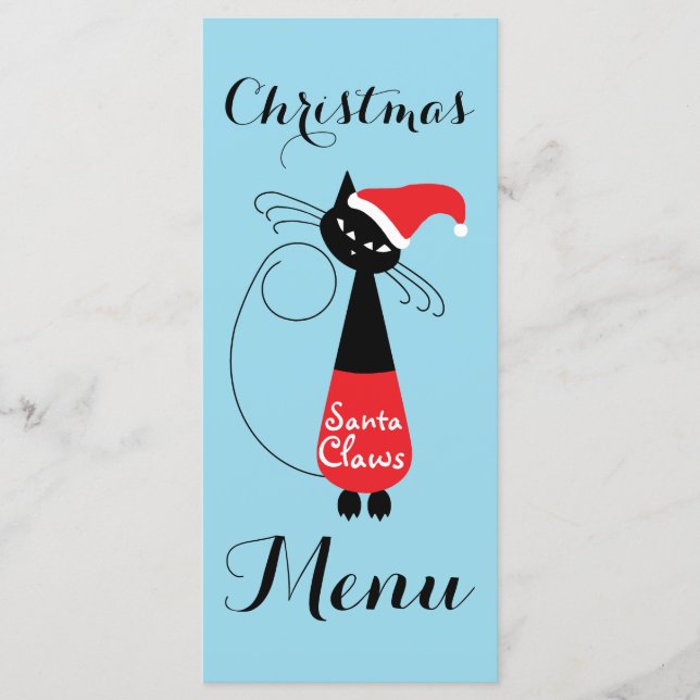 Menu Noël père Noël Claws (Devant)