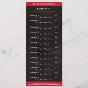 Menu Noir, rouge