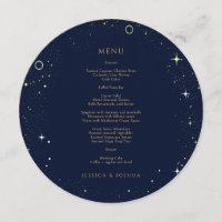 Nuit étoilée Céleste Mariage rond