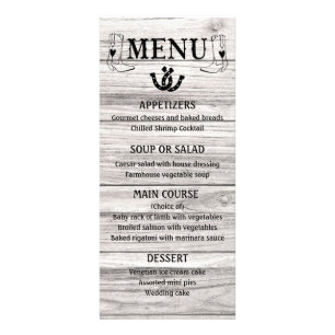 Menu Occidental Mariage campagnard Cowboy Boots Wo