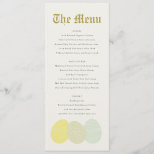 MENU OEUFS DE PÂQUES PASTEL DOUX ET DOUX