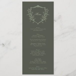 Menu olivier Crest Classique Mariage élégant