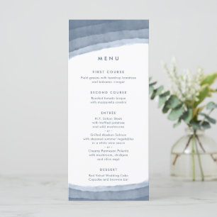 Menu Ombre bleu ardoise   Mariage Boho minimaliste