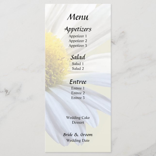 Menu Ombre et lumière margueuse (Devant)